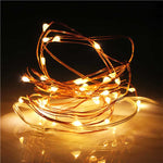 guirlande lumineuse multicolore filament led moderne 2m 20led autoadhésive pile bouton noel decoration fete