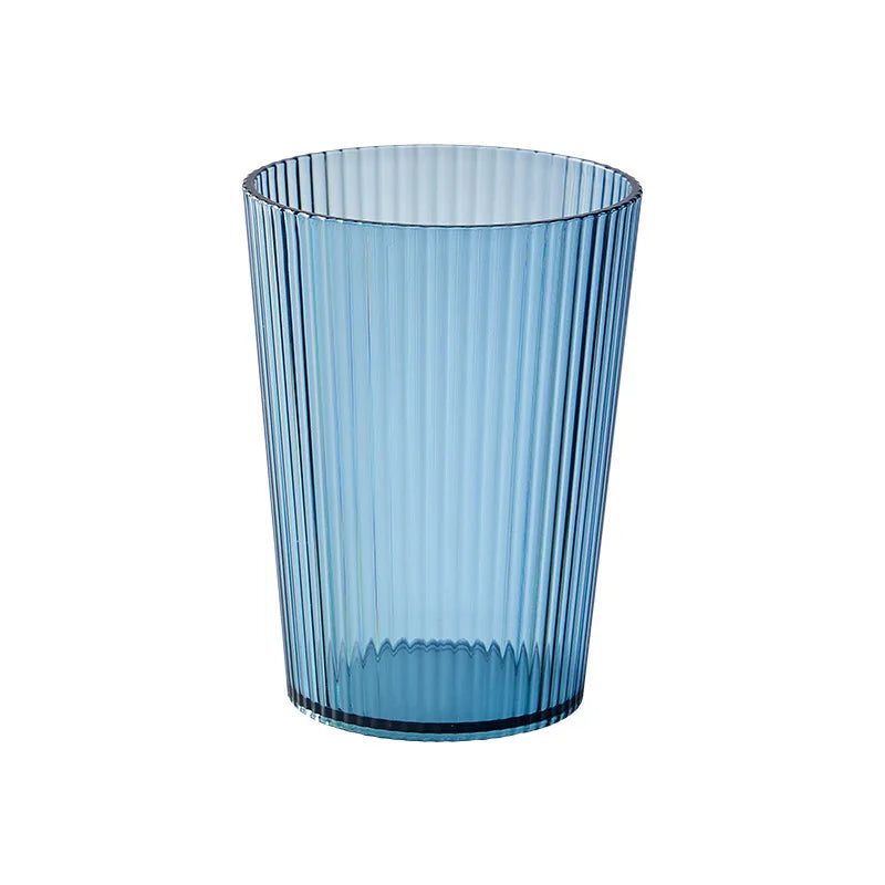 verres dents moderne transparents rayures verticales adhésifs élégants verte dorée grise brosse tube