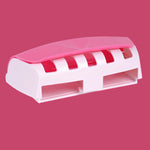 porte brosse dents distributeur dentifrice anti poussière adhésif mural moderne blanc noir bleu rose