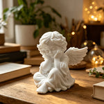 statue ange blanc sculpture détaillée décoration intérieure souvenir mariage ornement anniversaire nouvelle année