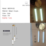 lampe suspendue moderne blanche dorée minimaliste salon chambre éclairage deux sources lumineuses