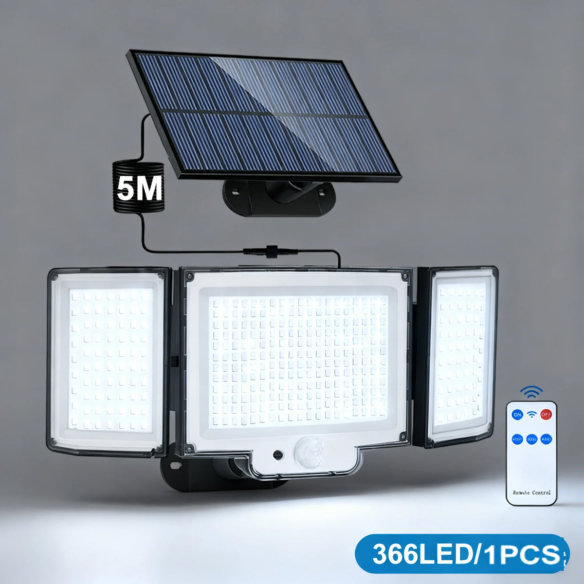 lampe solaire détecteur mouvement 400 led noir violet moderne extérieur contemporain