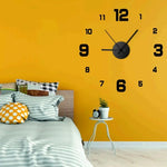 décoration murale horloge murale moderne aiguille chiffres relief salon minimaliste