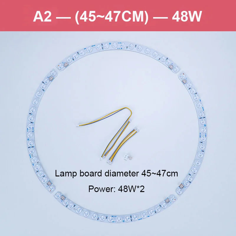 lampe led circulaire blanc moderne adhésive magnets connecteurs 45cm 30cm 41cm led haute puissance