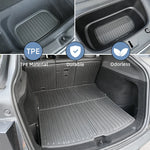 tapis sol voiture noir rayures horizontales moderne antidérapant étanche plastique fibre synthétique