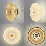 lampe moderne élégante rayures concentriques blanc doré chambre salon entrée