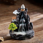 décoration zen fontaine cascade relief rocher lanterne animaux naturelle japonaise salon