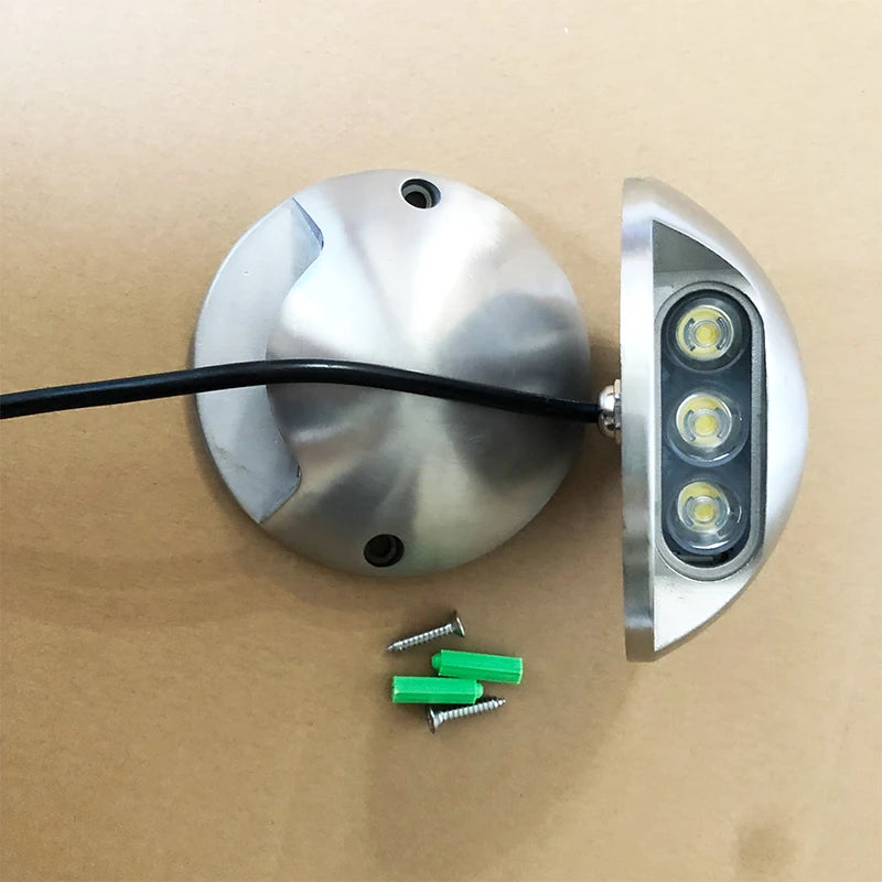 Lampe LED argentée IP67 moderne 100mm 4W 6W 120mm 8W fixée