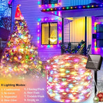 guirlande lumineuse solaire extérieure multicolore modes festifs blanc moderne noël jardin led