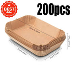 parchemin plissé marron friteuse air résistant l’huile usage unique moderne minimaliste 100pcs 150pcs 200pcs
