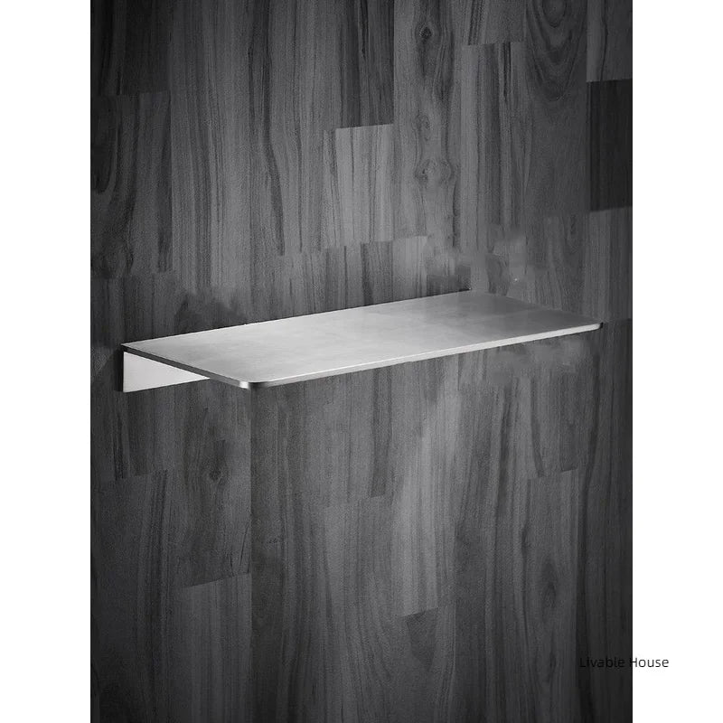 étagère murale acier inoxydable gris moderne étagère angle brillante cosmétiques