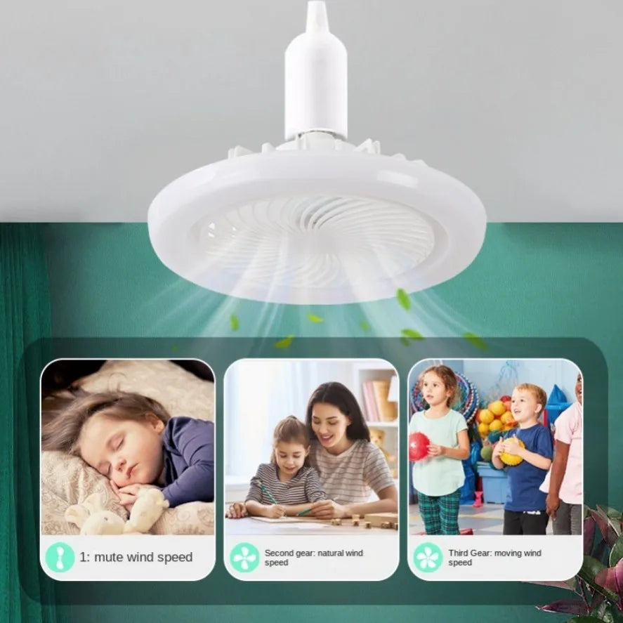 ventilateur lampe led moderne blanc télécommande éclairage fan grille ventilation
