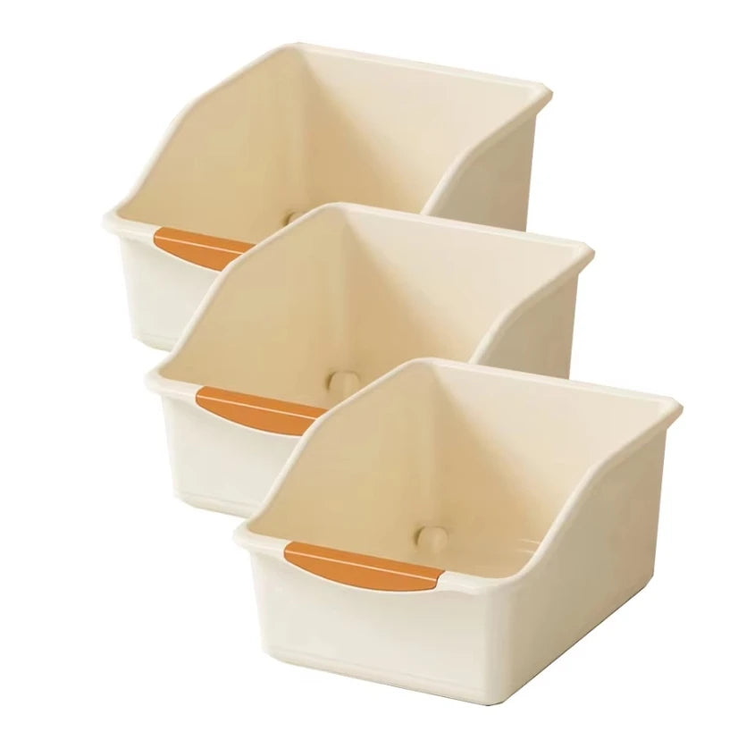 boîtes rangement cuisine épices condiments plastique pp modernes pratiques beige orange gris poignées couvercles