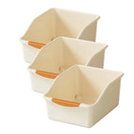 boîtes rangement cuisine épices condiments plastique pp modernes pratiques beige orange gris poignées couvercles