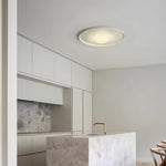 plafonnier led moderne minimaliste blanc gris rose rond lisse opaquet tactile