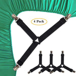 attaches drap housse clips métalliques lot pièces noir blanc tissu uni fonctionnel minimaliste fixations