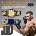 supports muraux ceintures championnat noir or plusieurs trophées boxe sportifs