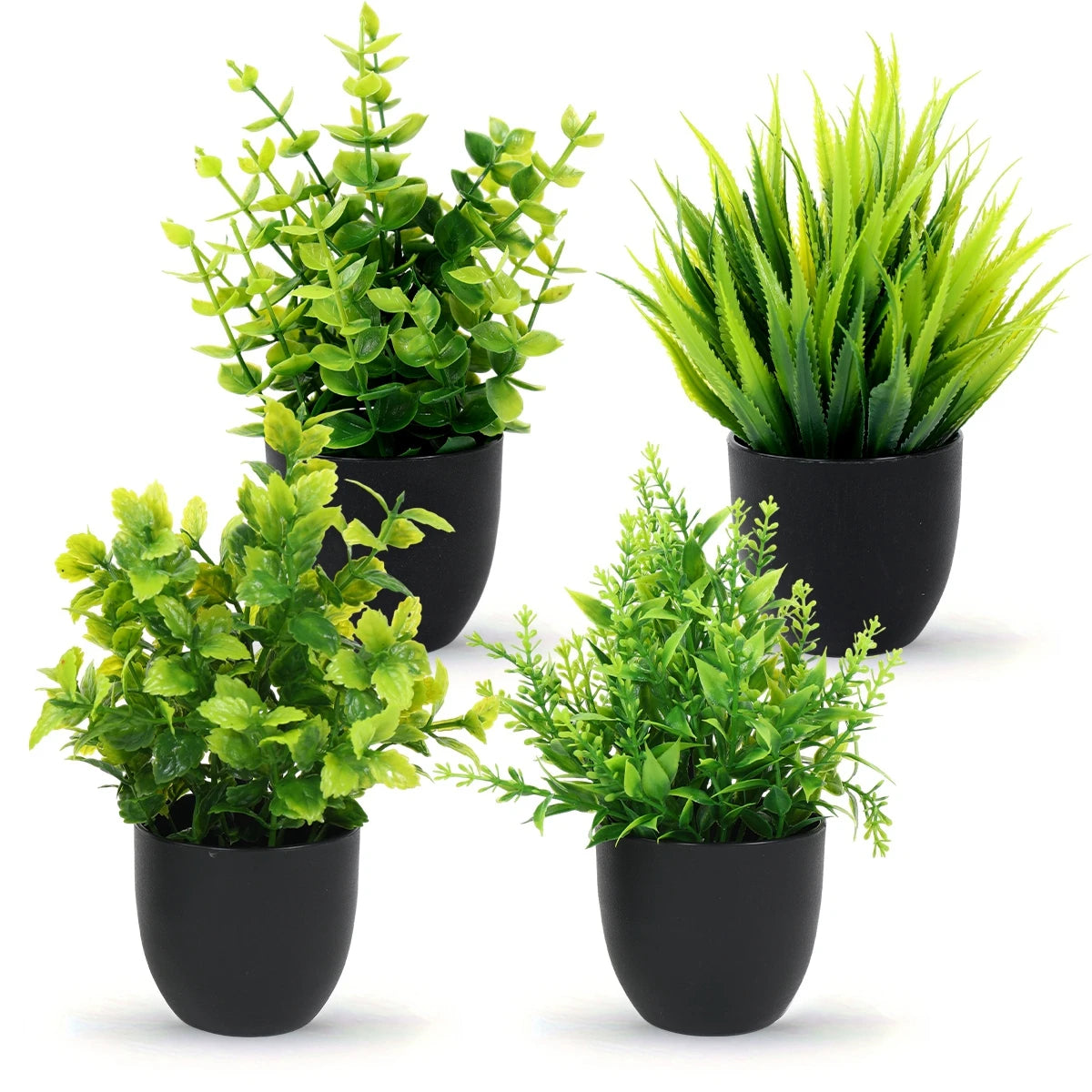 plantes artificielles feuilles vertes pot moderne décoration extérieure ornement dense foliage
