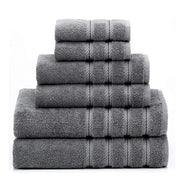 Set de 6 serviettes de bain en coton jacquard épais pour salle de bain et spa - Ombre Interieur