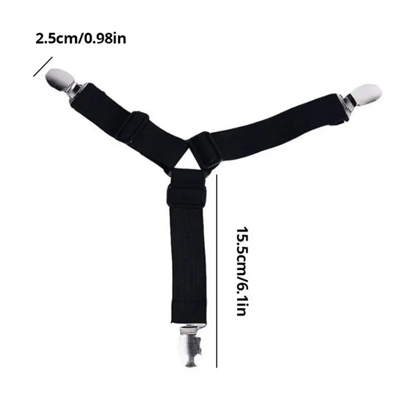attaches lit clips anti pull noir élastiques réglables maison 100 polyester modernes pièces