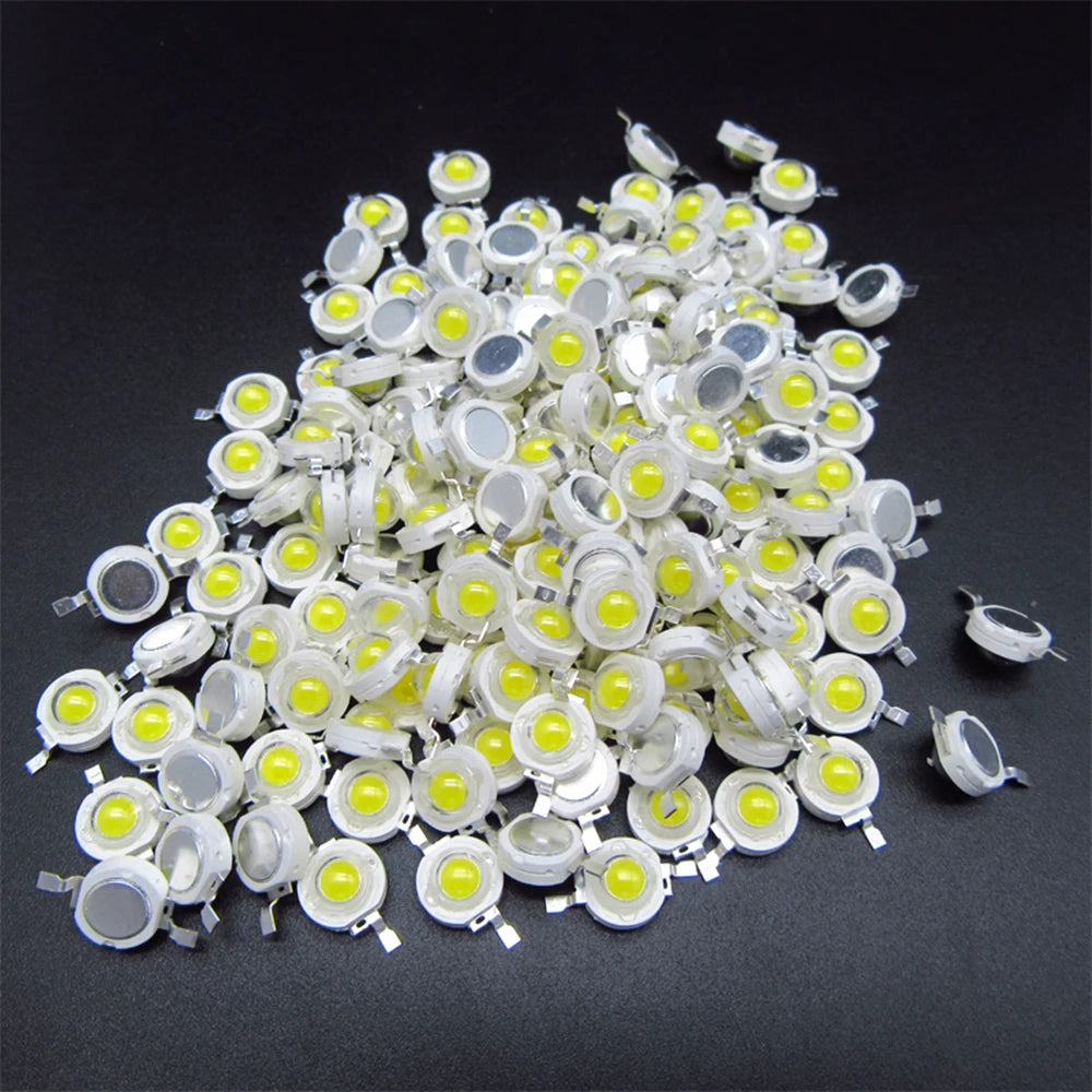 Diodes led blanc jaune 1w 3w clips métalliques haute luminosité projecteurs downlight bricolage