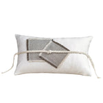 coussin deco gris noir blanc motif floral texture tissée contemporain adhésif maison voiture commercial