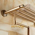 porte serviettes mural bronze doré décoration florale étagère serviettes classique vintage ornementé