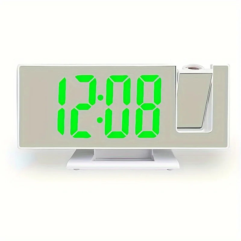 projecteur horloge miroir numérique led noir rouge blanc moderne tactileUSB