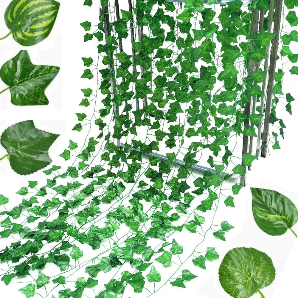guirlande artificielle feuilles vertes modernes 78 pouces décoration intérieure extérieure mariage anniversaire festive