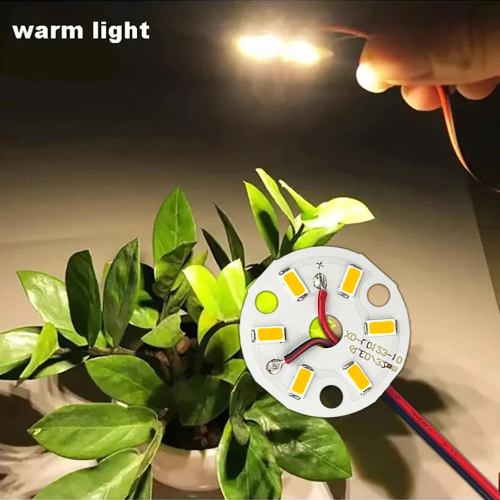LED 3W 32MM SMD 5730 10PIECES Blanc Chaud Circulaire DIY Industriel
