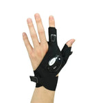 gants travail lampe torche noirs interrupteur velcro pratique camping