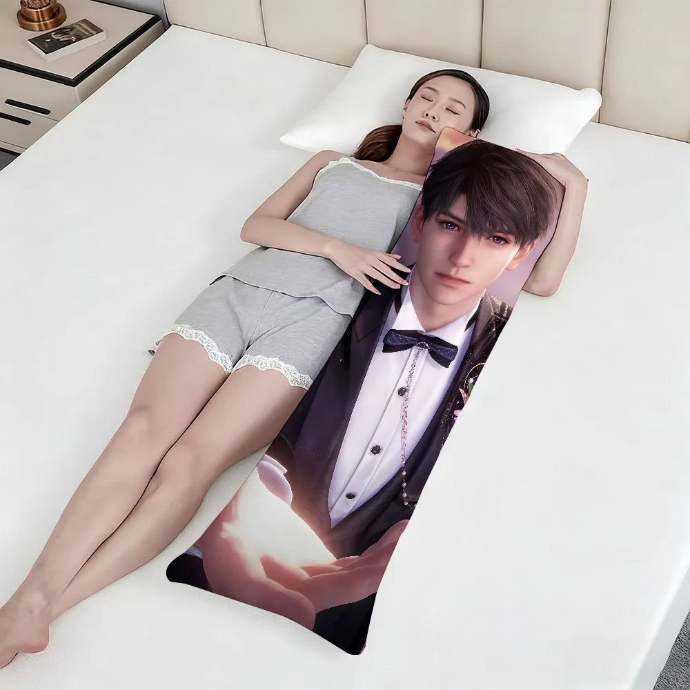 coussin moderne blanc personnage masculin serviette chaîne non toxique respectueux environnement 51x137CM
