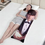 coussin moderne blanc personnage masculin serviette chaîne non toxique respectueux environnement 51x137CM