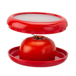 boîtes conservation alimentaire transparentes modernes respectueuses l'environnement couleurs vert jaune rouge adhésif