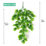 plantes artificielles suspendues feuilles vertes modernes minimalisteextérieur accrochées cordelettes support suspension