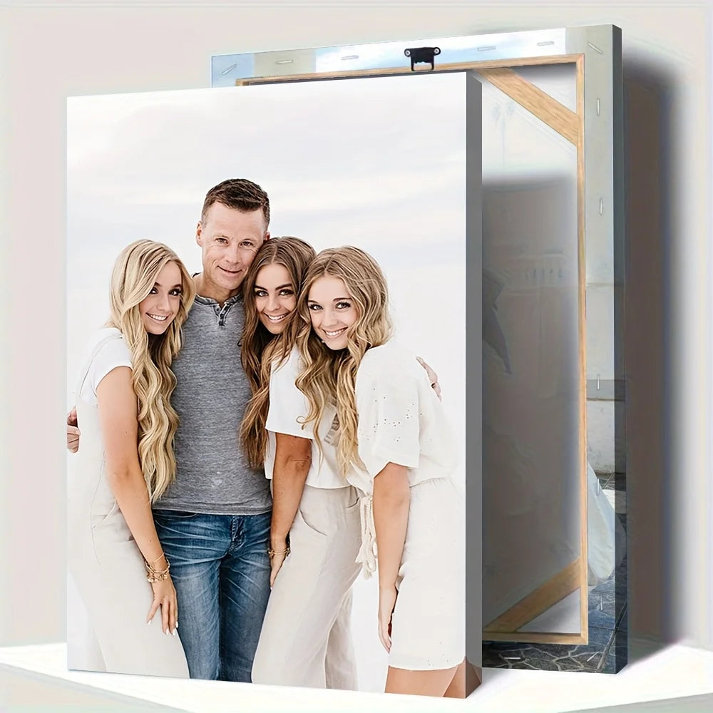 toile imprimée portrait famille smartphone impression artisanale cadre boisclair decoration interieur