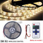 ruban led 5m blanc moderne étanche 12v télécommande clips vis