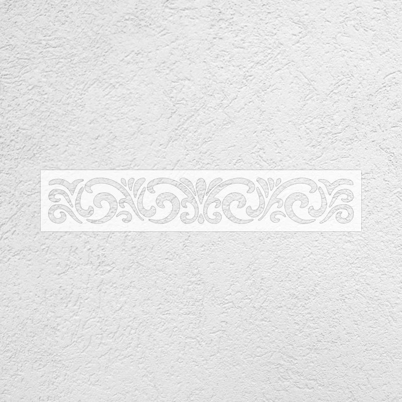 sticker mural classique baroque motifs floraux marron gris clair texture grise adhésif inclusionpaque