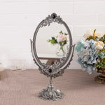 miroir ovale or floral classique dressing sans luminaire rotationnable maison