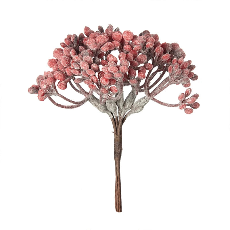 bouquets artificiels naturels vintage extérieurs branches accrochées fleurs boutons vert doré argenté rose six