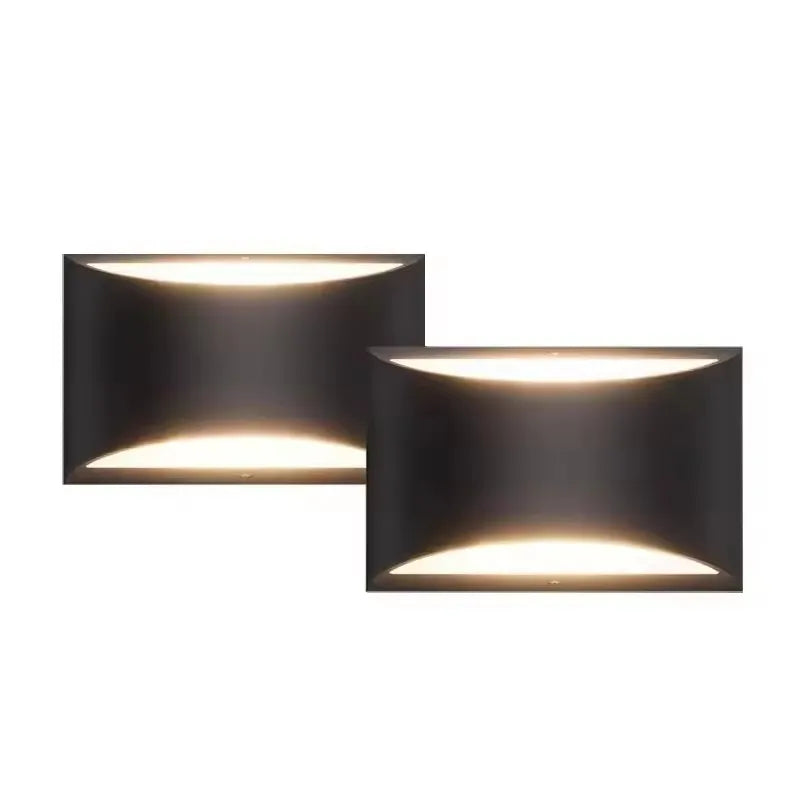 applique murale led contemporaine fixée mur blanc noir mat 6w flux lumineux 249 2000