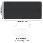 tapis conducteur sol noir fibre carbone perforations moderne élastiques king xl king queen twin