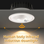 plafonnier led encastrable rond blanc capteur mouvement moderne salon cuisine couloir intérieur