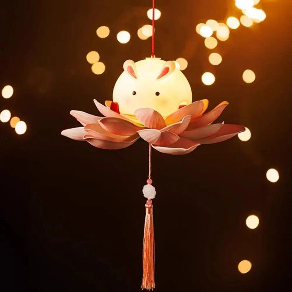lampe suspendue fleur rose blanche lotus moderne enfantine pompon nouvelle année anniversaire chambre