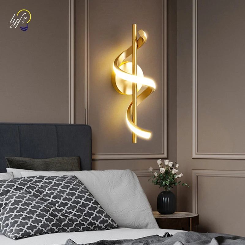 appliques murales modernes or blanc cuivre luxueux éclairage chambre entrée étude