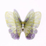 papillons artificiels clips couleur violet bleu vert rose orange imprimés semi transparents pack 50