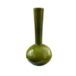vase vert olive transparent moderne minimaliste hauteur 32cm 36cm ouverture 8cm 7cm base 6cm