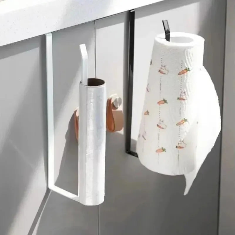 porte serviettes moderne acier inoxydable blanc noir motifs nourriture clips salle bain cuisine