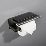 accessoires salle bain moderne noir blanc porte serviettes brosse wc papier toilette savon rangement