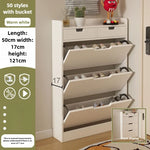 armoire chaussures moderne beige clair tiroirs rangement chaussures objets multifonction bois MDF